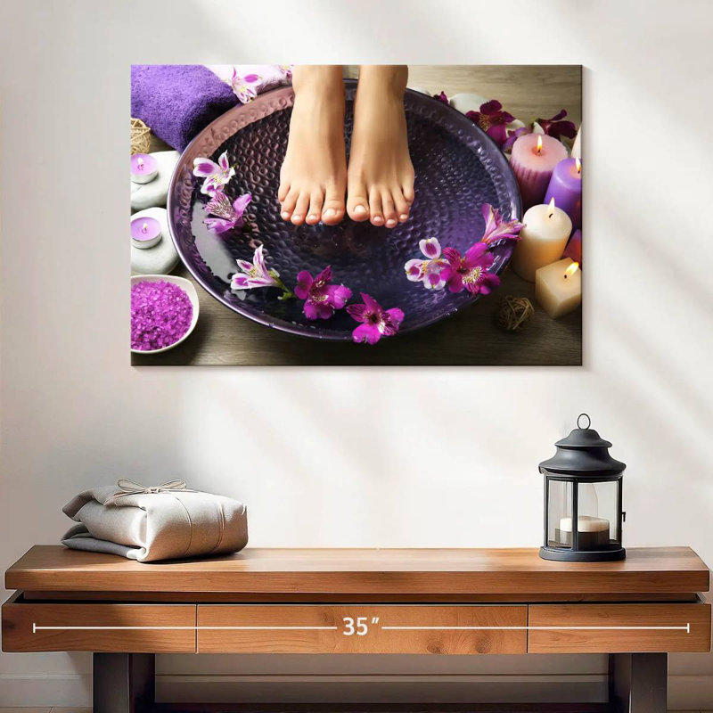 Spa relaxant pour les pieds lavande, H 32 po x l 48 po