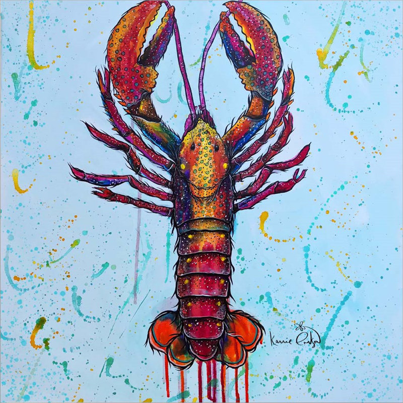 «Lobster» par Karrie Evenson - peinture sur toile tendue