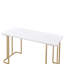 Bureau Estie, finition blanche et or