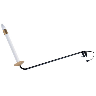 White and Gold Christmas Candle Lamps 25"