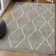 Rectangle Saross Geometric Machine Woven Shag Polypropylene Area Rug in Gray/Ivory