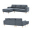 Canapé modulaire rembourré 2 pièces en L 84 po 2 pièces-1817276097