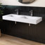 Lavabo de salle de bain mural rectangulaire à surface solide 47 po Medunjess