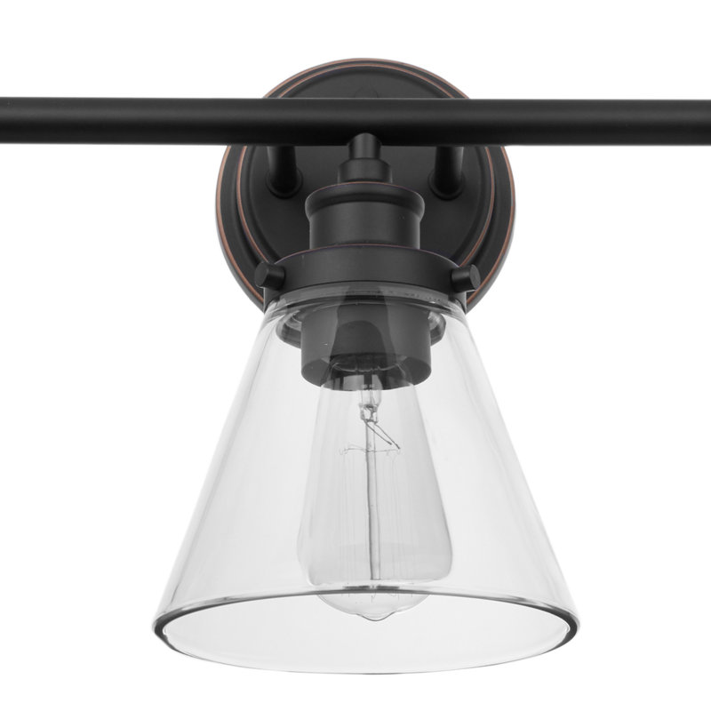 Éclairage à 3 lumières d'intensité variable pour meuble-lavabo Thrailkill, Bronze huilé