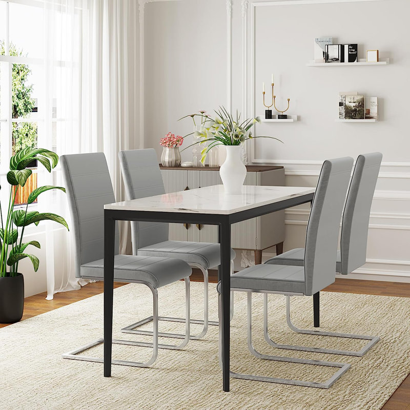 Bloxson 48.5cm H Velvet Upholstered Cantilever Chair in Black, Dark Grey