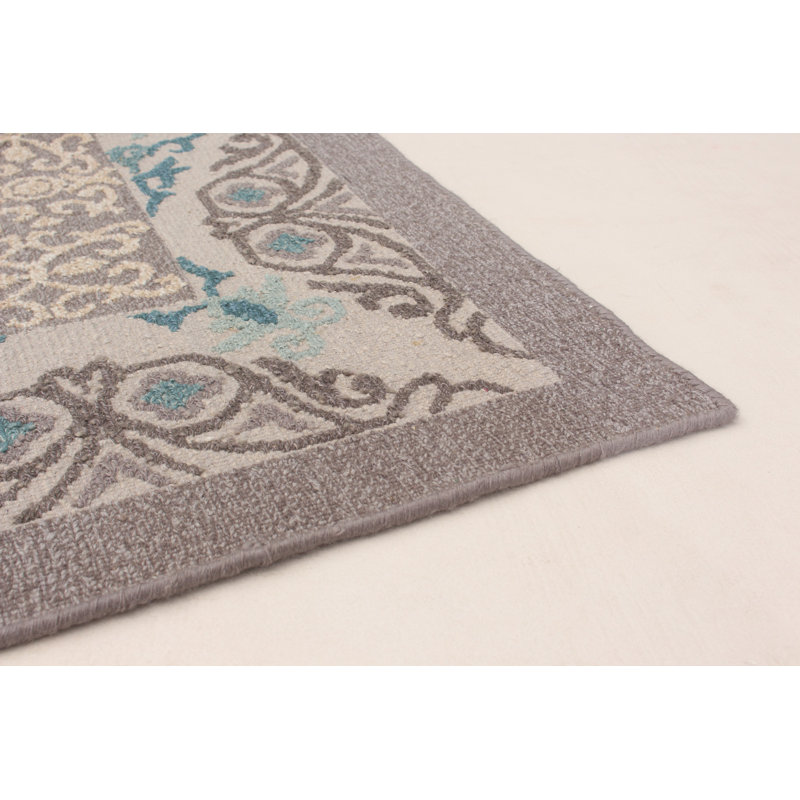 Tapis gris clair en laine sumak handwoven à tissage plat Weyant, Rectangle 8 pi 6 po x 11 pi 6 po