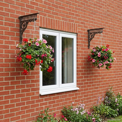 Wall Shelf Brackets 27.5 x 23 x 4 cm Steel Metal Shelf Supports Display