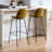 Kody Upholstered Stools with Steel Frame-89362062-89362052