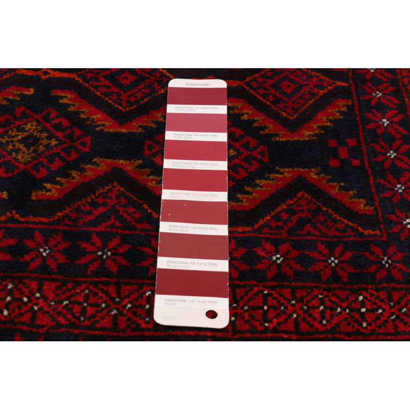 Tapis rouge en laine New Age One-of-a-Kind Rectangle 3 pi 11 po x 6 pi 2 po