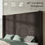 Grand lit plateforme à oreilles tapissier Crofford, brun-2023249149-2023249148