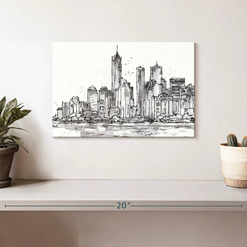 «Sirci Skyline Sketches I No Words Flowers», H 8 po x l 12 po