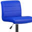 Contemporary Vinyl Adjustable Height Barstool with Rolled Seat and Chrome Base-2059449249