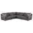 Black 5-Piece Modular Sectional Sofa