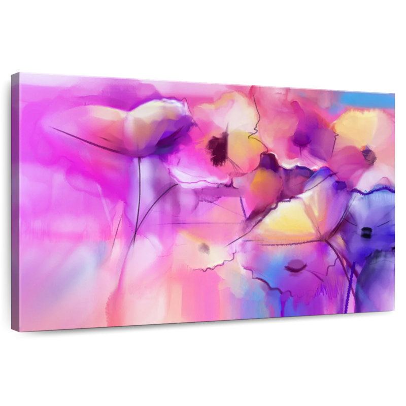Teintes florales pastel abstraites Avery, H 8 po x l 12 po