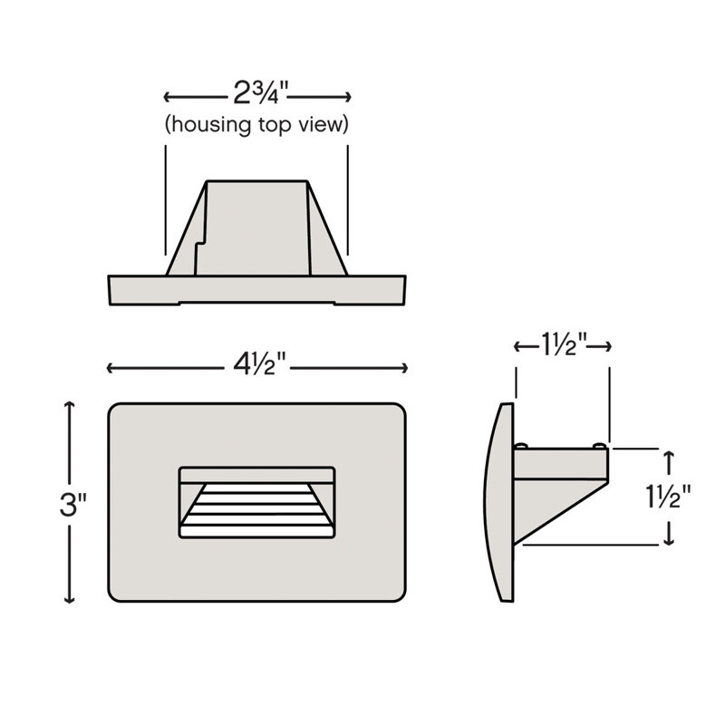 Bronze 4.5" Integrated LED Step Light