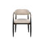 Fauteuil à dossier ouvert beige et noir (ensemble de 2)