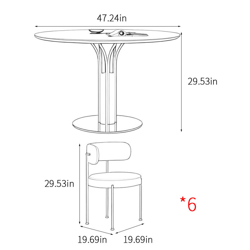 Ensemble de table de salle à manger French French Home