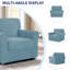Stretch Separate Box Cushion Armchair Slipcover-1439288731