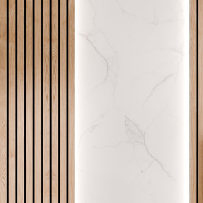Stone & Slats Pre-Designed 96" x 145" TV Wall Panel Kit
