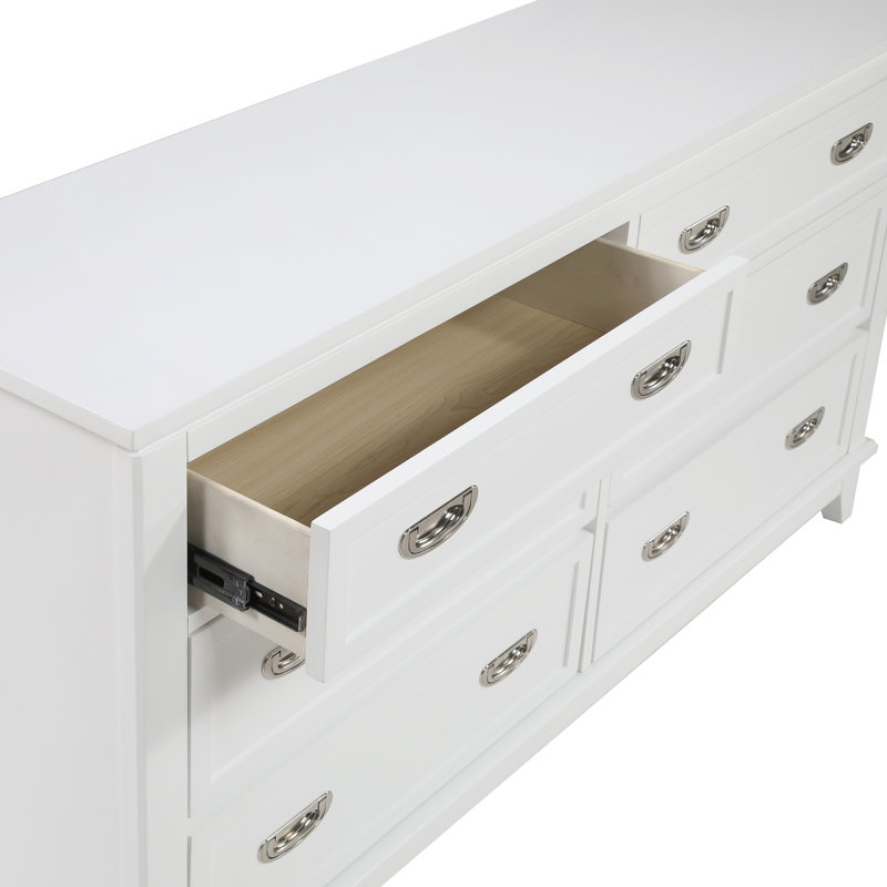 Commode au design rétro élégant, White