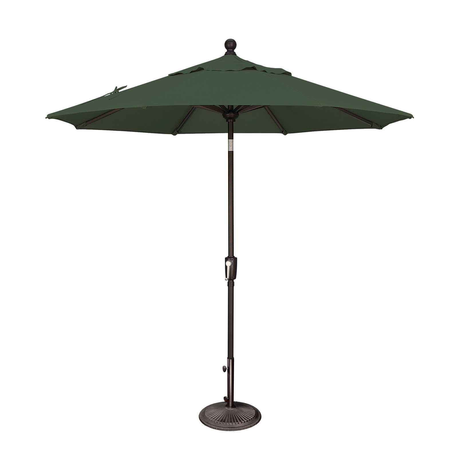 Launceston Market Umbrella, Antique Beige Solefin, Black, 96" H x 90" W x 90" D