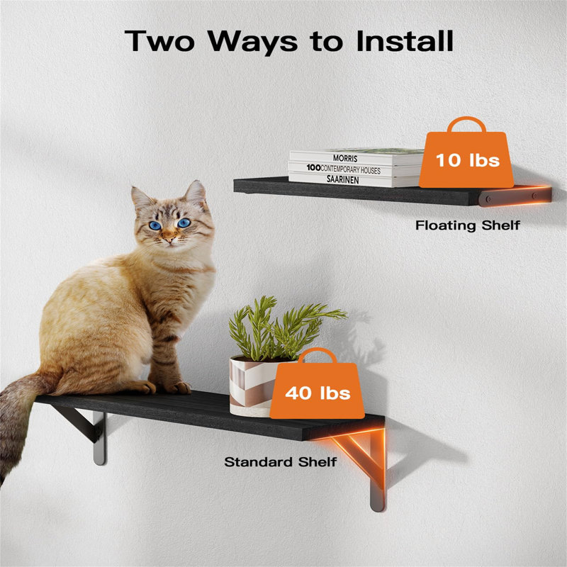 Anabal Floating Shelf, Black