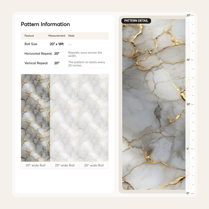 Papier peint marbré décoratif abstrait doré