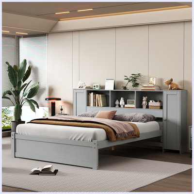 Lit avec armoire et tablettes Epine