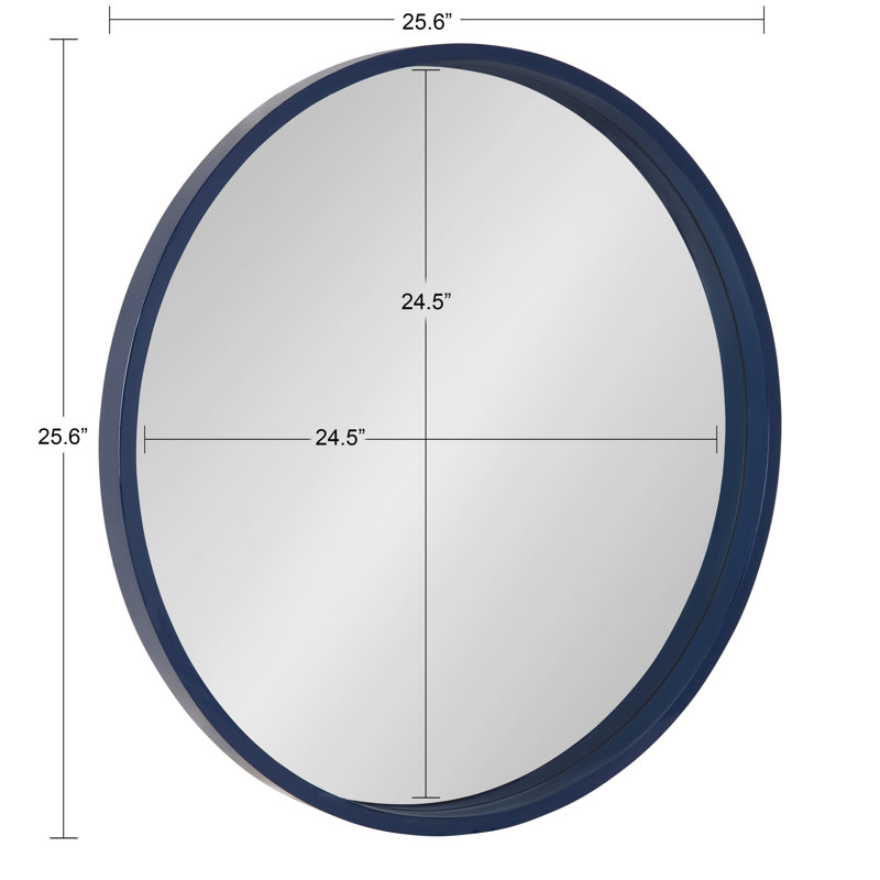 Arranjeet Flat Mirror, 25.6" x 25.6", Navy Blue