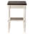 Psomas Rustic Farmhouse Square End Table, Distressed Side Table with Espresso Tray Top & Woven Shelf-1956202719