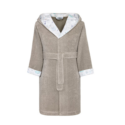 Raily Terry Cloth Gender Neutral Ankle Bathrobe with Hood