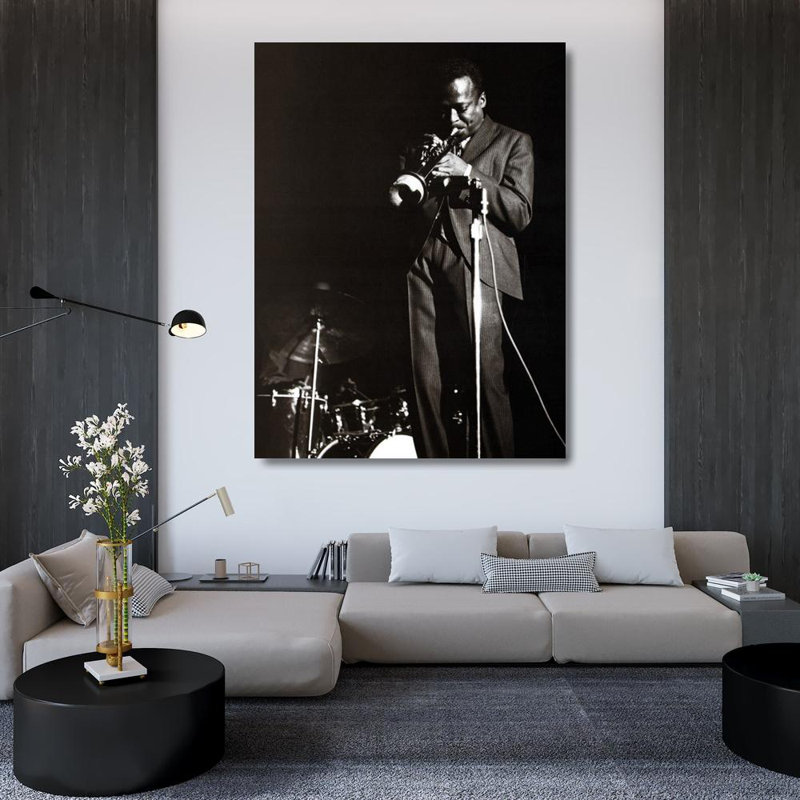 Miles Davis, 48" H x 36" W