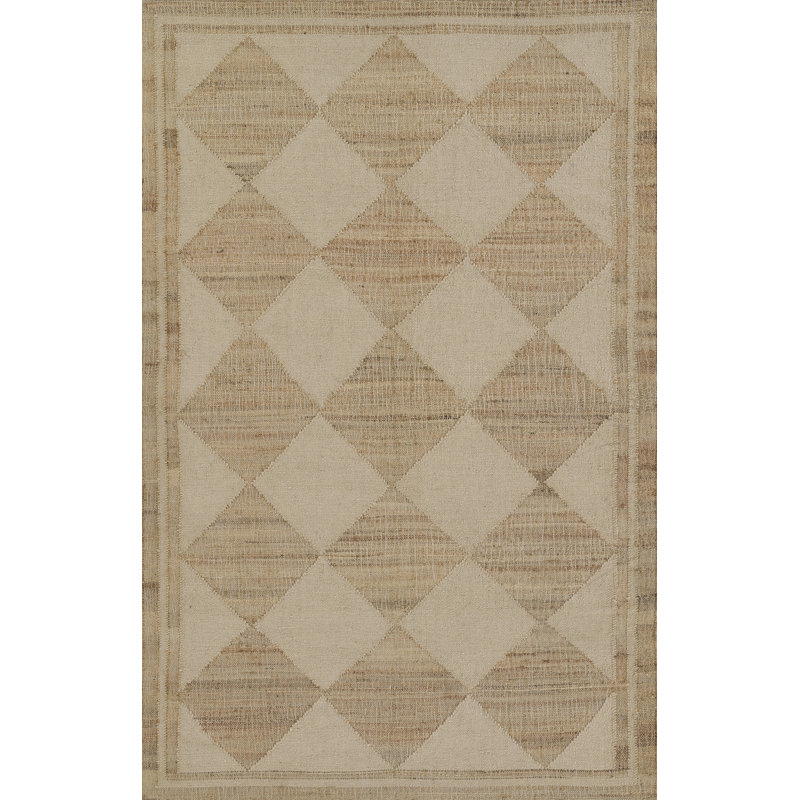 Erin Gates by Momeni Orchard Court Ivory Hand Woven Wool and Jute Area Rug, Rectangle 5' x 8'