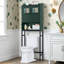 Armoire de rangement au-dessus de la toilette, rangement au-dessus de la toilette avec portes doubles et charnières douces-481099666