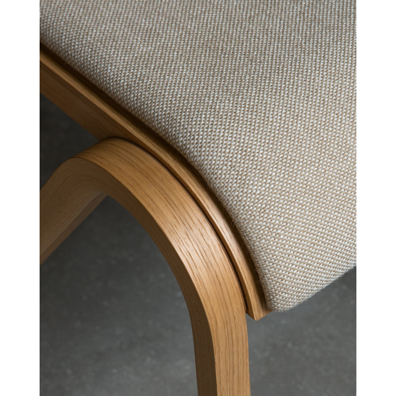 Ready Upholstered Dining Chair, Red Stained Oak, Bouclé 02 Acrylic