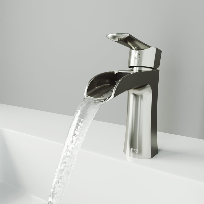Paloma Single Hole Bathroom Faucet, Brushed Nickel