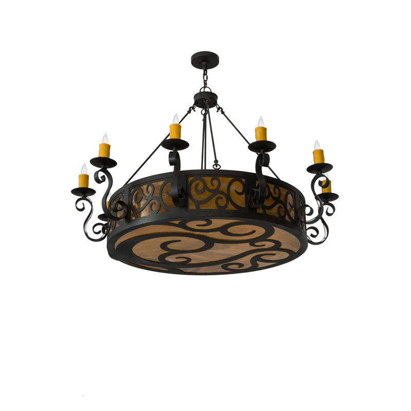 Mckensi 10 - Light Dimmable Drum Chandelier
