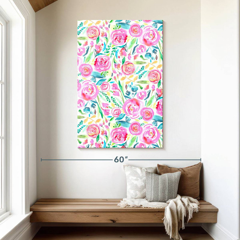 Harnek Spring Roses Pastel, 48" H x 32" W