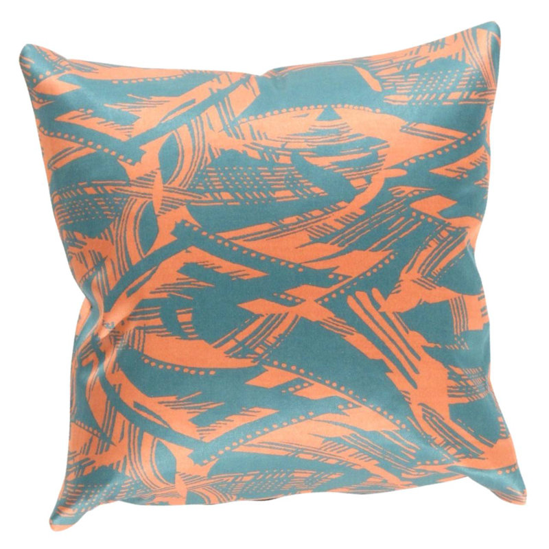 Square Pillow Cover & Insert, Malibu/Flush Orange Abstract