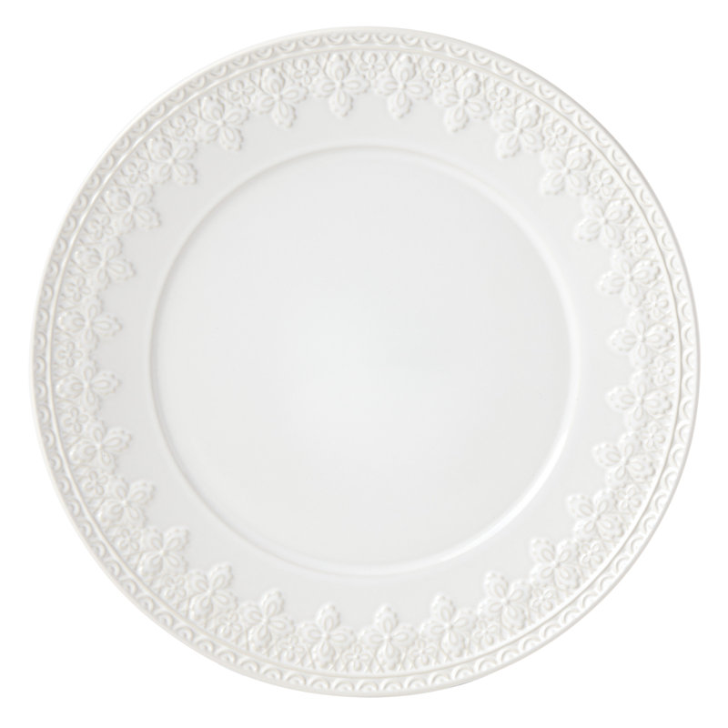Lenox Chelse Muse Fleur Grey™ Accent Plate, White