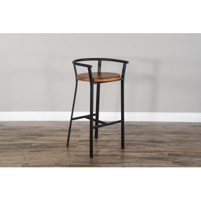 Tabouret de bar en bois massif Ragland