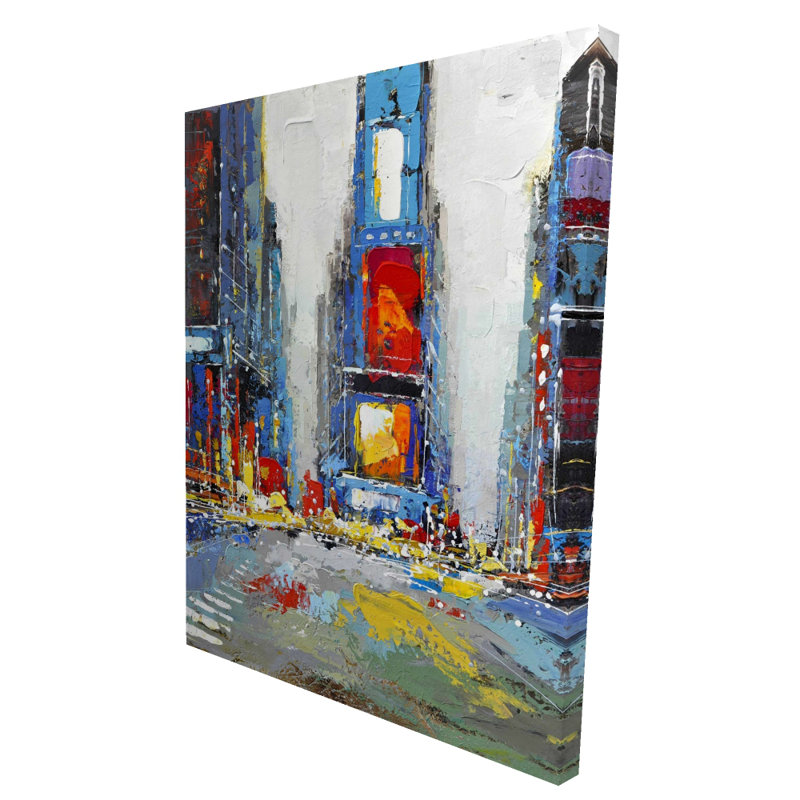 Red Building Canvas - Abstract Colorful Home Decor Art