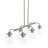 Metal and Seedy Glass 6-Light Linear Chandelier-70181204