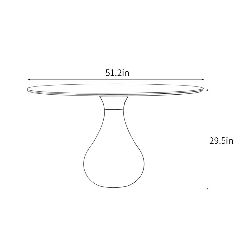 Odelet, 29.5"H x 51.2"L x 51.2"W, Black