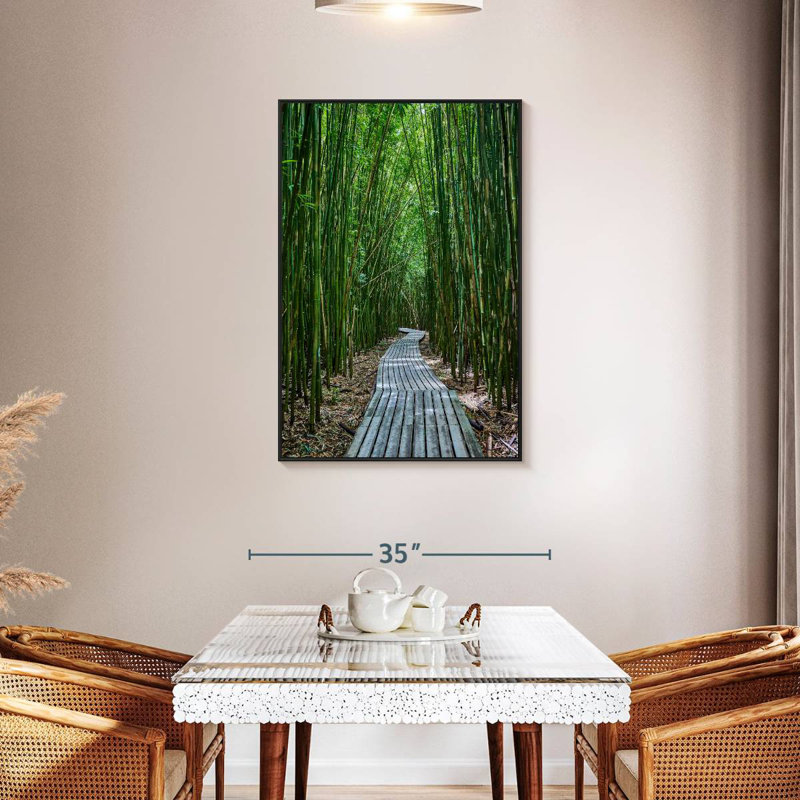 Hana Bamboo Forest, Floating Frame Black, 29" X 43"