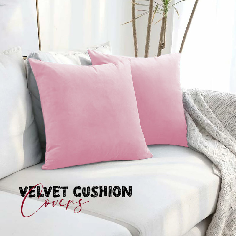 Indoor / Outdoor Square Throw Pillow Cover, Pink