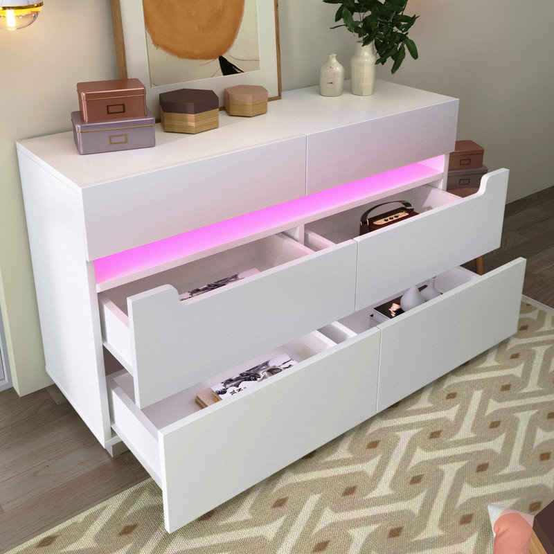 120 cm W Chest of 6 Drawers