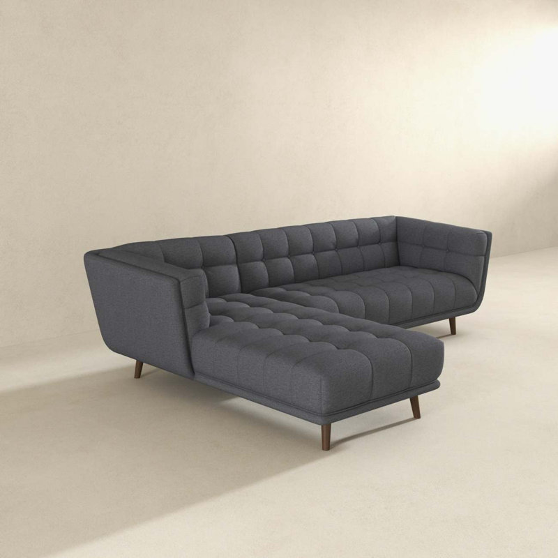 Canapé modulaire Addison, Lin gris, Orienté à gauche (vu de face)