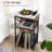 Record Player Stand With Charging Station, Turntable Stand With Storage Cabinet, 3 Tier End Table Hold Up To 100 Albums, Record Stand For Vinyl, Living Room, Rustic Brown