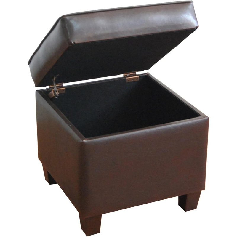 Tufted Square Storage Ottoman With Hinged Lid